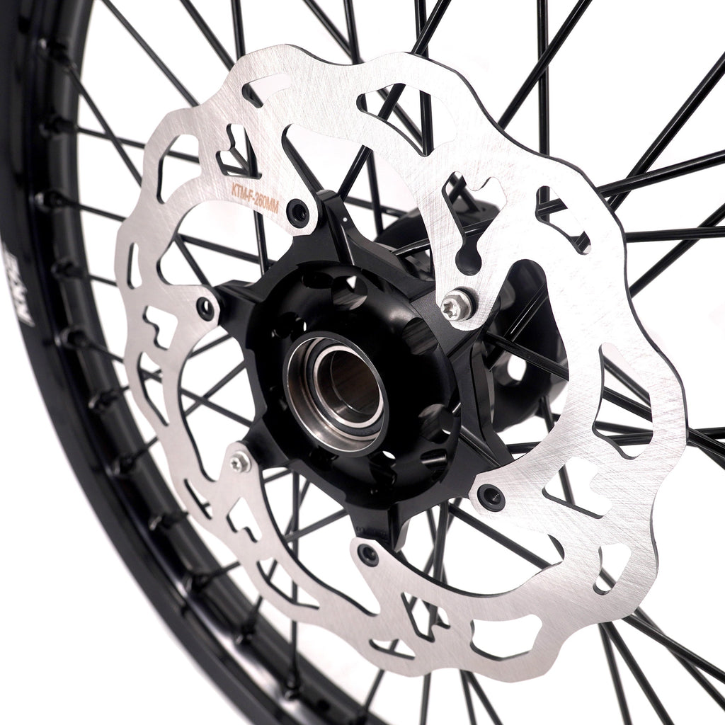 KKE Enduro 1.6*21" & 2.15*18" CNC Hub Electric Dirtbike Alloy Wheels Rims Fit STARK VARG MX EX All Black KKE Racing