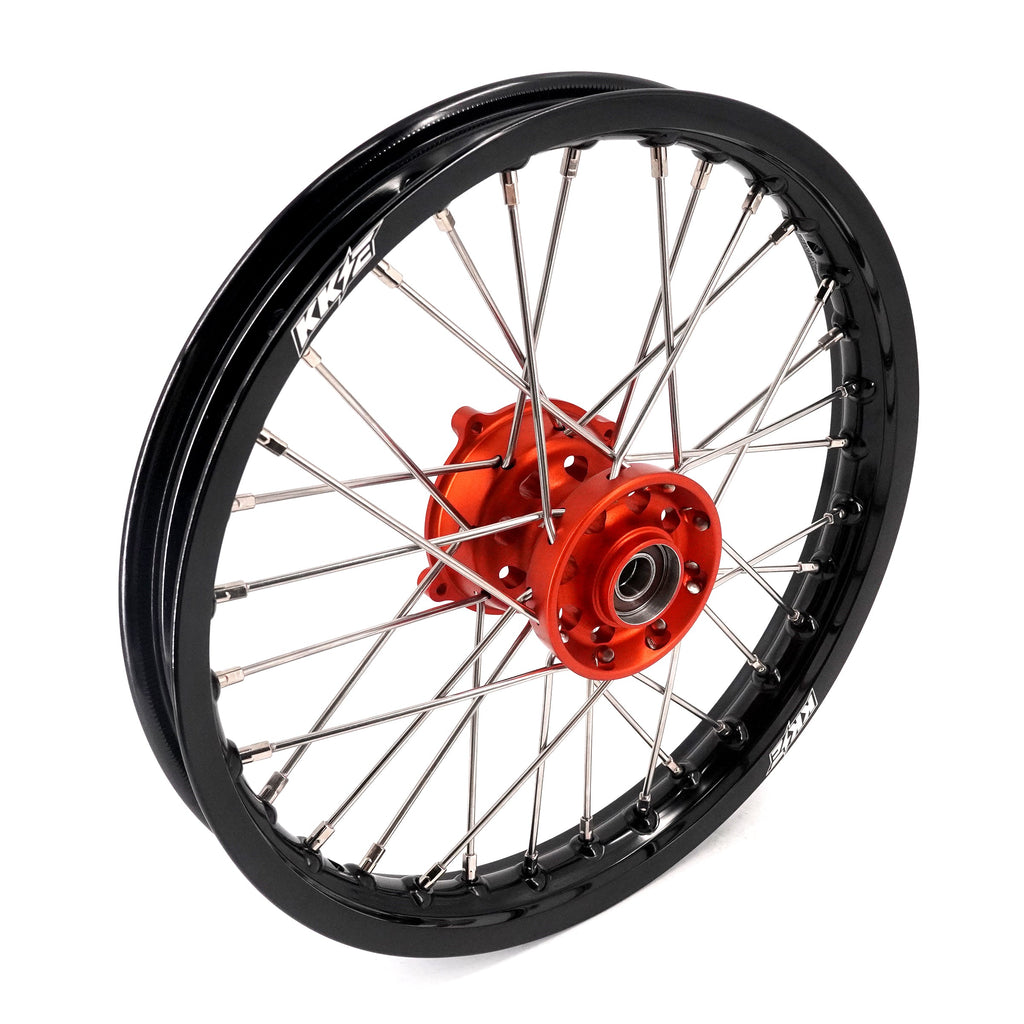 KKE 14"*1.4/12"*1.6 Kid's Small Wheels Rims Set Fit KTM SX 65 2025-2026 Orange&Black KKE Racing