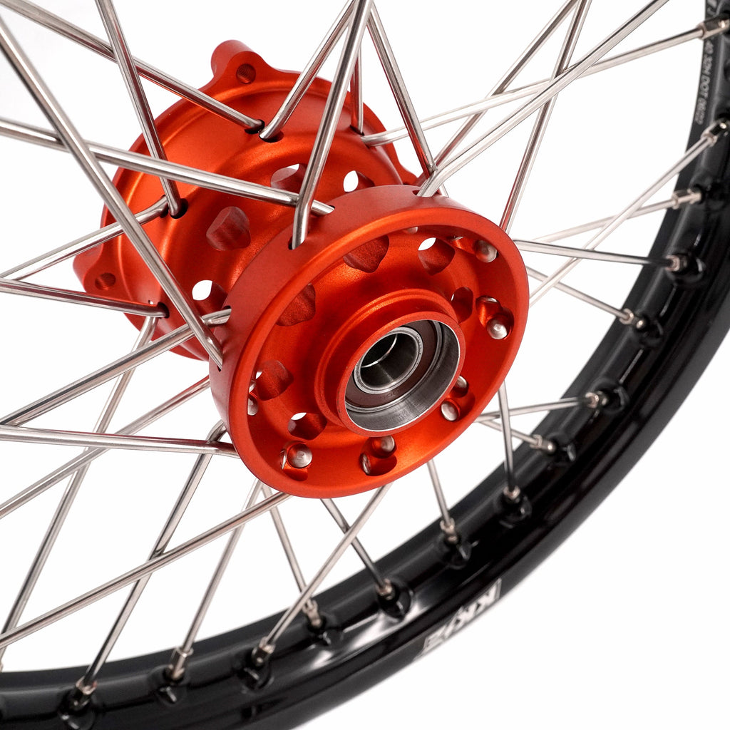 KKE 14"*1.4/12"*1.6 Kid's Small Wheels Rims Set Fit KTM SX 65 2025-2026 Orange&Black KKE Racing