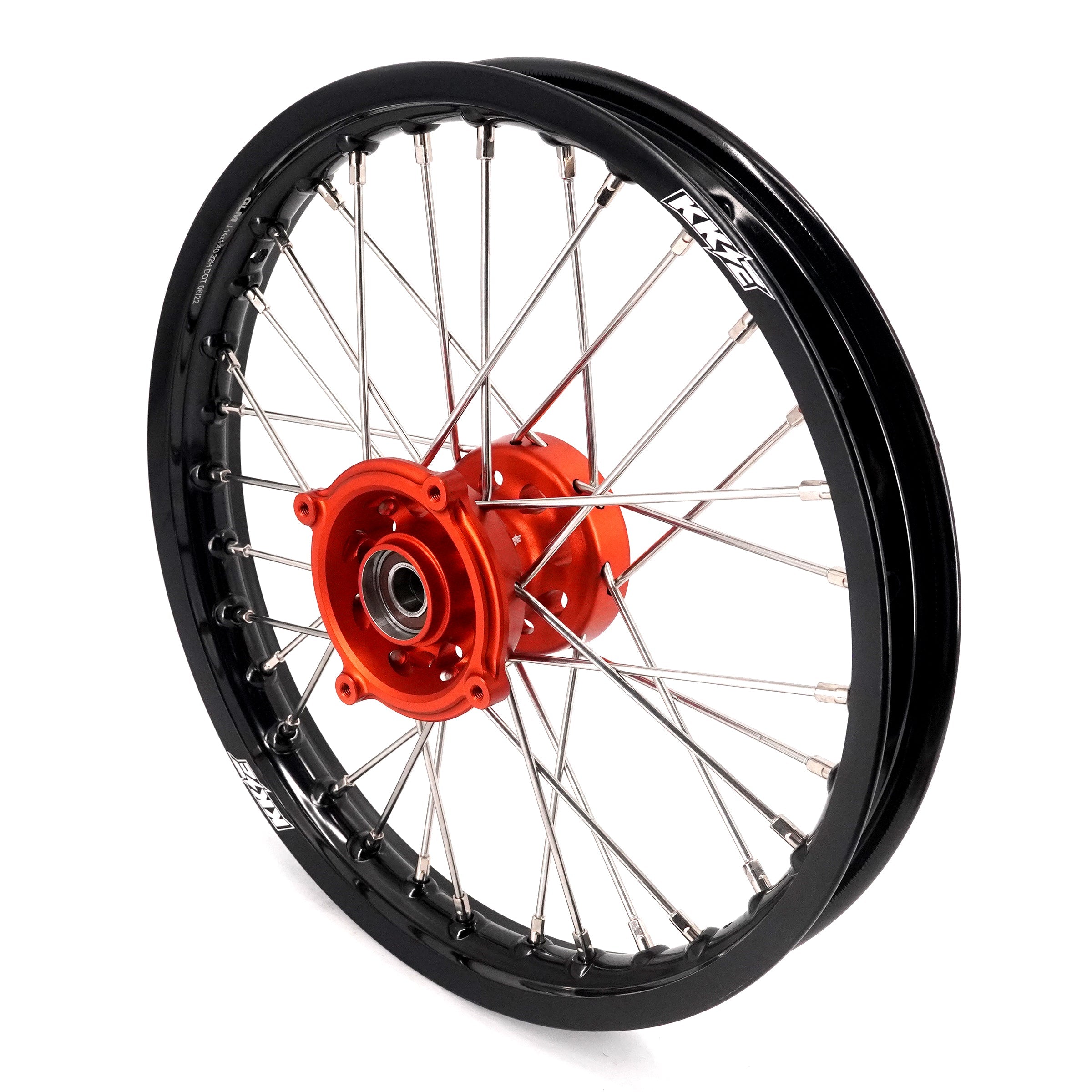 KKE 14"*1.4/12"*1.6 Kid's Small Wheels Rims Set Fit KTM SX 65 2025-2026 Orange&Black KKE Racing
