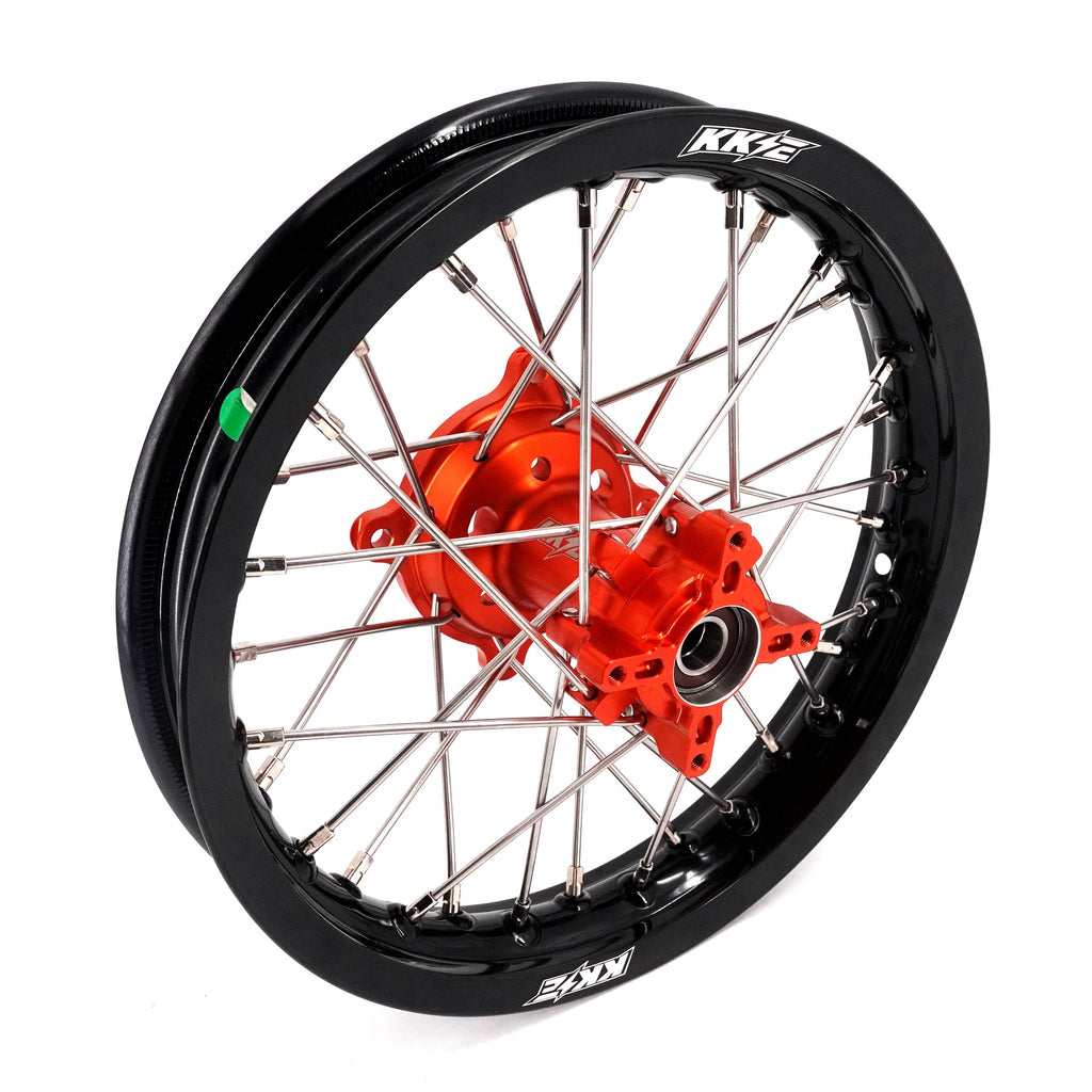 KKE 14"*1.4/12"*1.6 Kid's Small Wheels Rims Set Fit KTM SX 65 2025-2026 Orange&Black KKE Racing