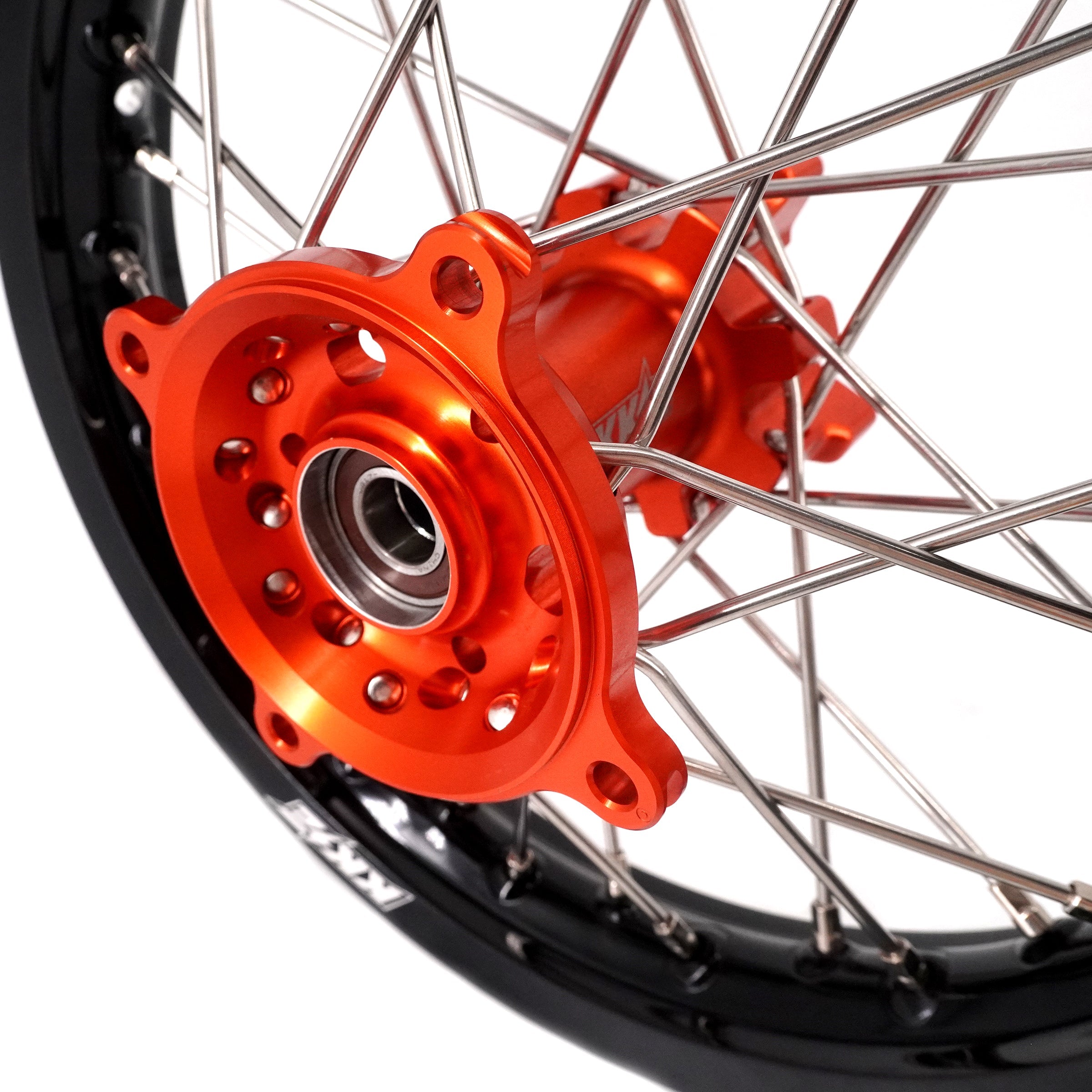 KKE 14"*1.4/12"*1.6 Kid's Small Wheels Rims Set Fit KTM SX 65 2025-2026 Orange&Black KKE Racing