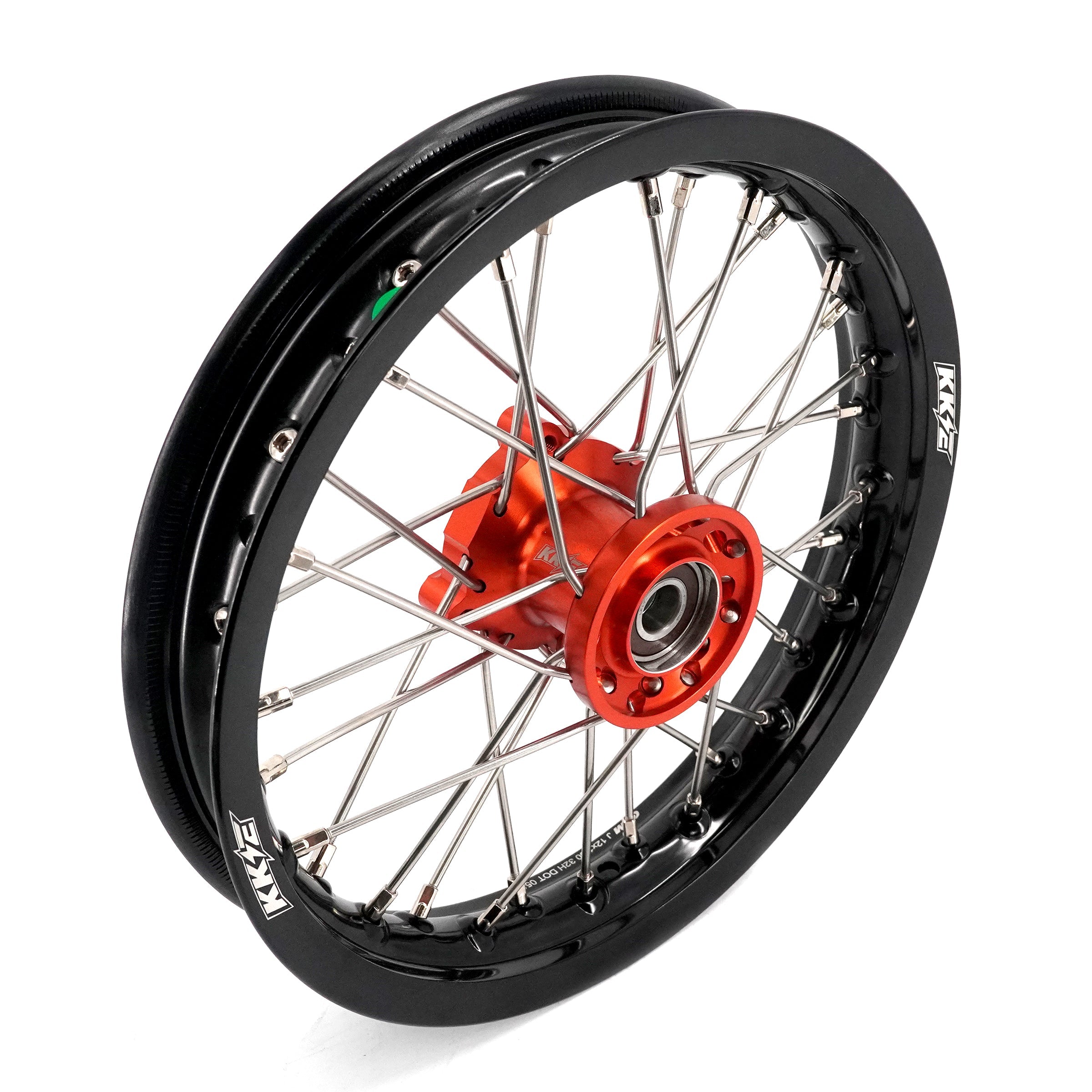 KKE 12/10 Small Kid's Wheels For KTM SX50 2024-2025 Mini Dirtbikes Orange Hub KKE Racing