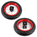 KKE 1.85*12'' & 2.15*12'' E-Bike Mini Wheels Kit with Tires Fit For Rawrr Mantis Mini 2024, Mini R/R17 2025-2026 Red Rims KKE Racing