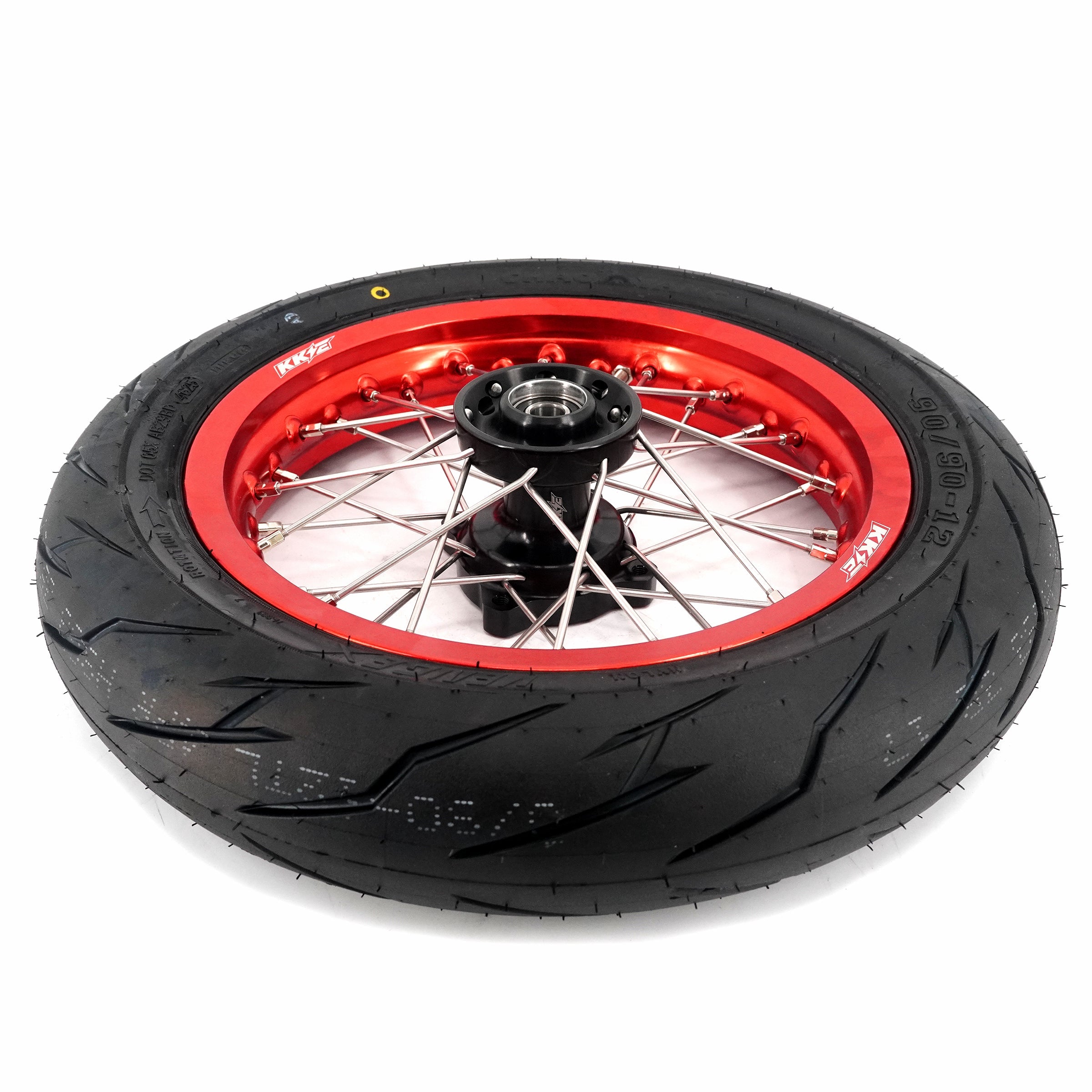 KKE 1.85*12'' & 2.15*12'' E-Bike Mini Wheels Kit with Tires Fit For Rawrr Mantis Mini 2024, Mini R/R17 2025-2026 Red Rims KKE Racing