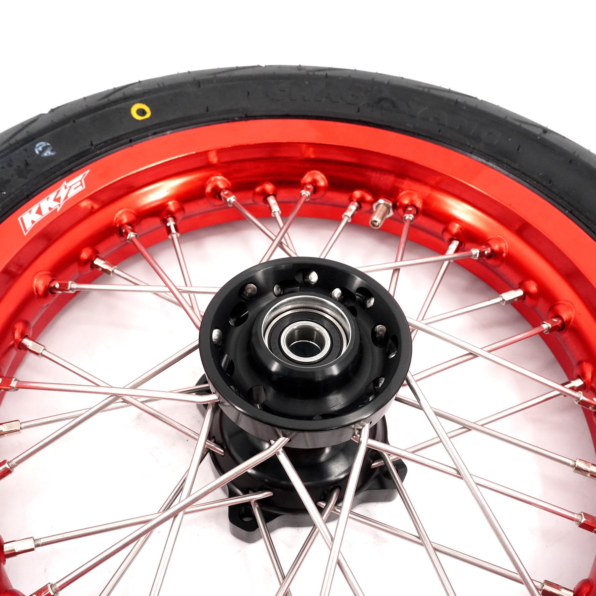 KKE 1.85*12'' & 2.15*12'' E-Bike Mini Wheels Kit with Tires Fit For Rawrr Mantis Mini 2024, Mini R/R17 2025-2026 Red Rims KKE Racing