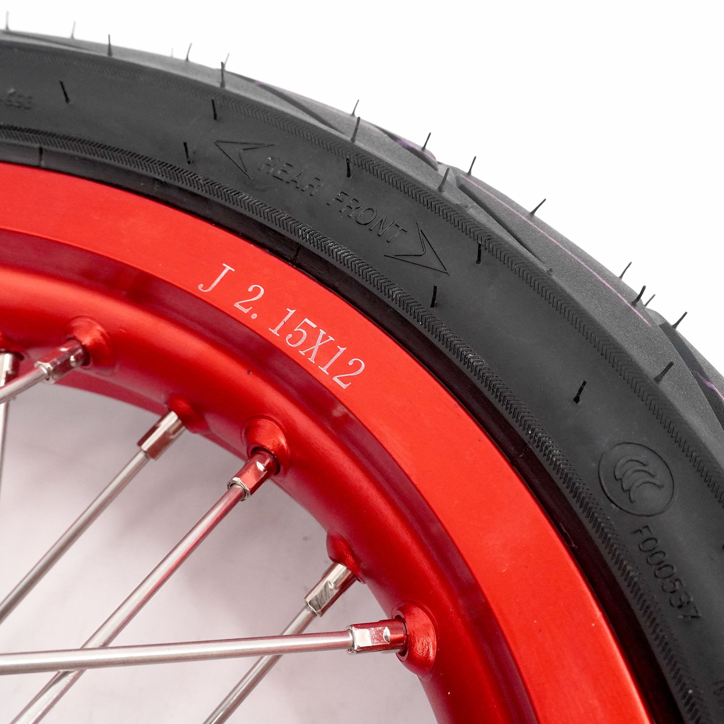 KKE 1.85*12'' & 2.15*12'' E-Bike Mini Wheels Kit with Tires Fit For Rawrr Mantis Mini 2024, Mini R/R17 2025-2026 Red Rims KKE Racing