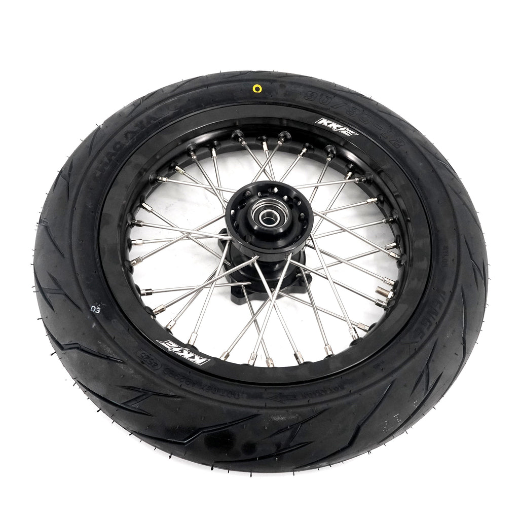 KKE 1.85*12'' & 2.15*12'' E-Bike Mini Wheels Kit with Tires Fit For Rawrr Mantis Mini 2024, Mini R/R17 2025-2026 Black KKE Racing