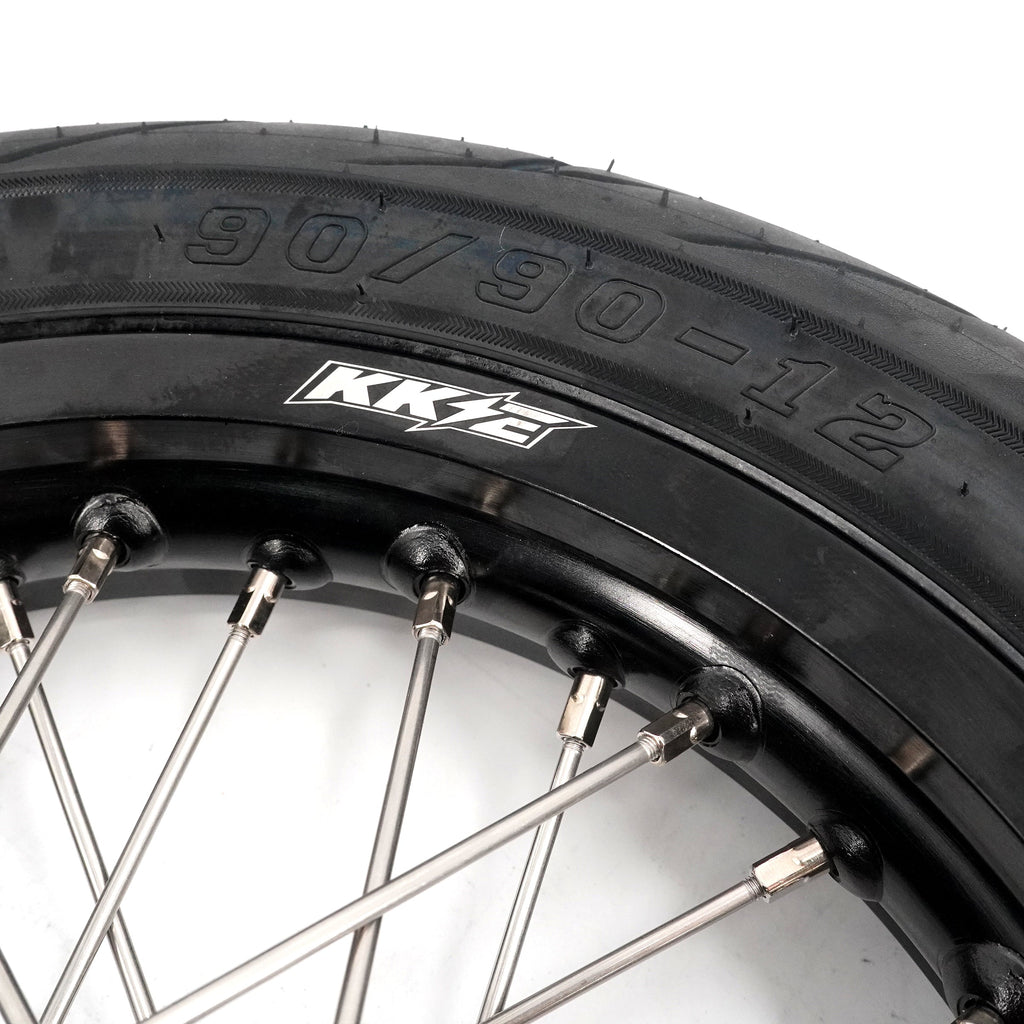 KKE 1.85*12'' & 2.15*12'' E-Bike Mini Wheels Kit with Tires Fit For Rawrr Mantis Mini 2024, Mini R/R17 2025-2026 Black KKE Racing