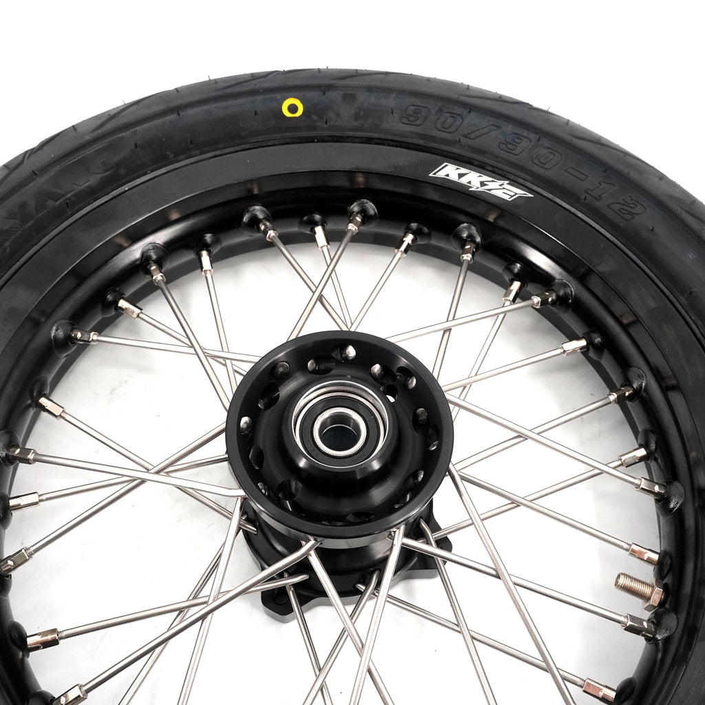 KKE 1.85*12'' & 2.15*12'' E-Bike Mini Wheels Kit with Tires Fit For Rawrr Mantis Mini 2024, Mini R/R17 2025-2026 Black KKE Racing
