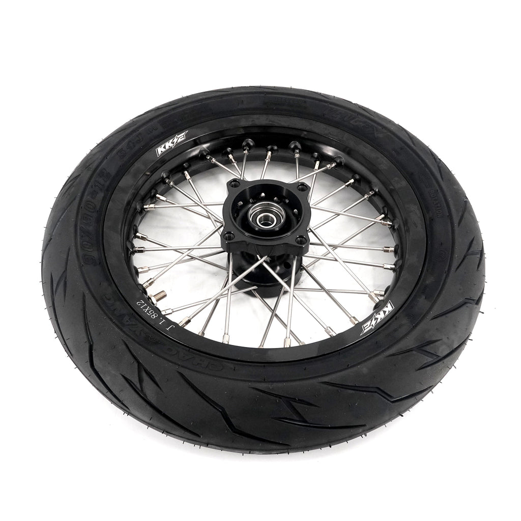 KKE 1.85*12'' & 2.15*12'' E-Bike Mini Wheels Kit with Tires Fit For Rawrr Mantis Mini 2024, Mini R/R17 2025-2026 Black KKE Racing