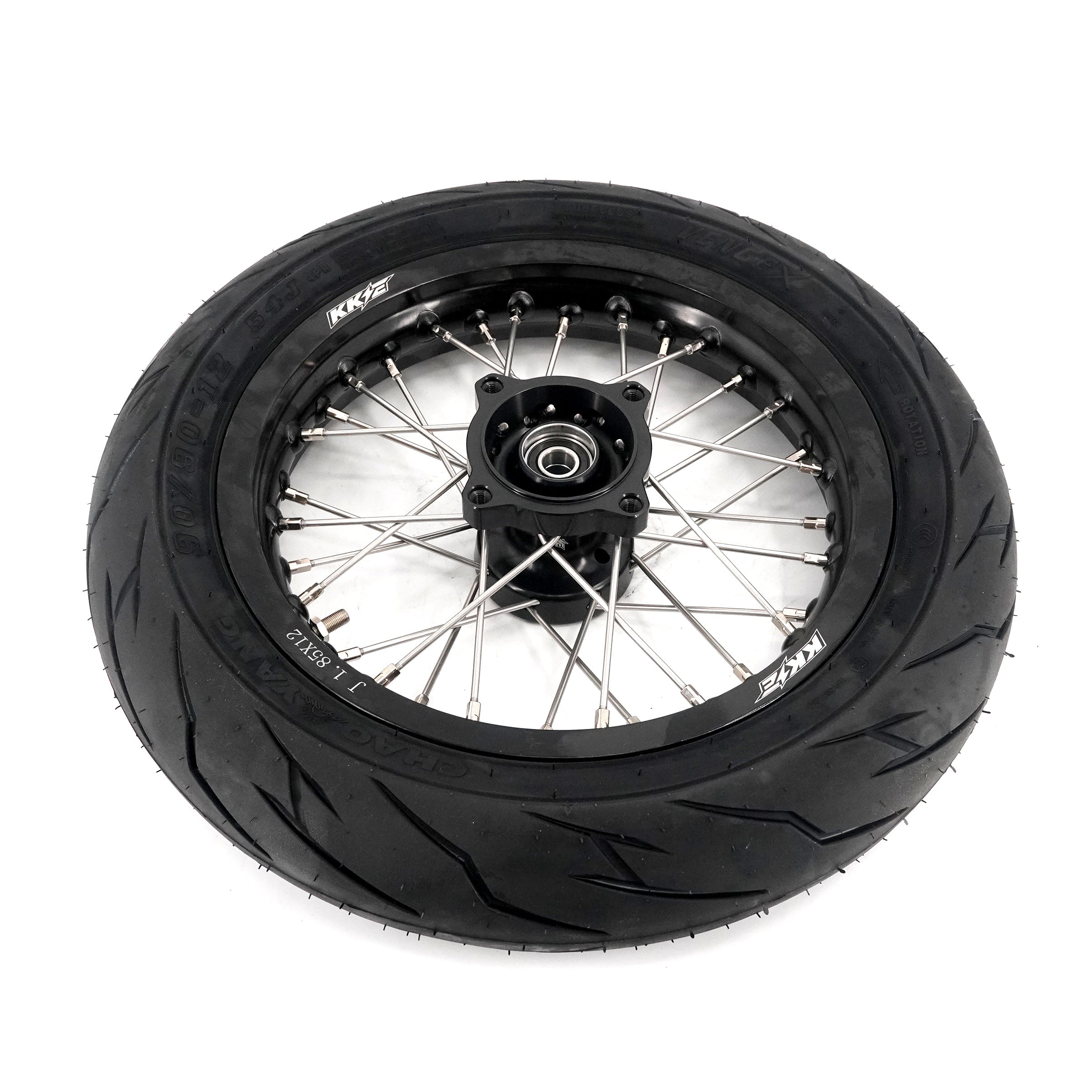 KKE 1.85*12'' & 2.15*12'' E-Bike Mini Wheels Kit with Tires Fit For Rawrr Mantis Mini 2024, Mini R/R17 2025-2026 Black KKE Racing