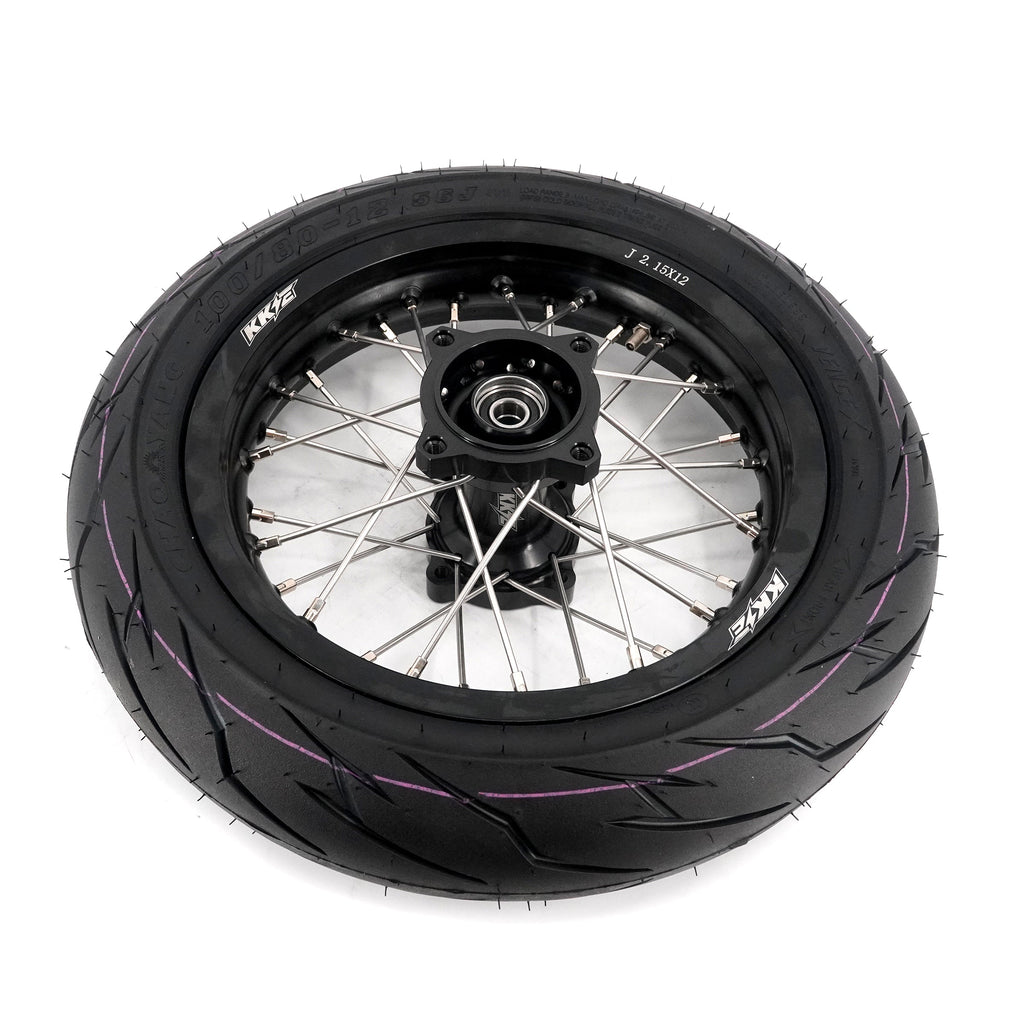KKE 1.85*12'' & 2.15*12'' E-Bike Mini Wheels Kit with Tires Fit For Rawrr Mantis Mini 2024, Mini R/R17 2025-2026 Black KKE Racing