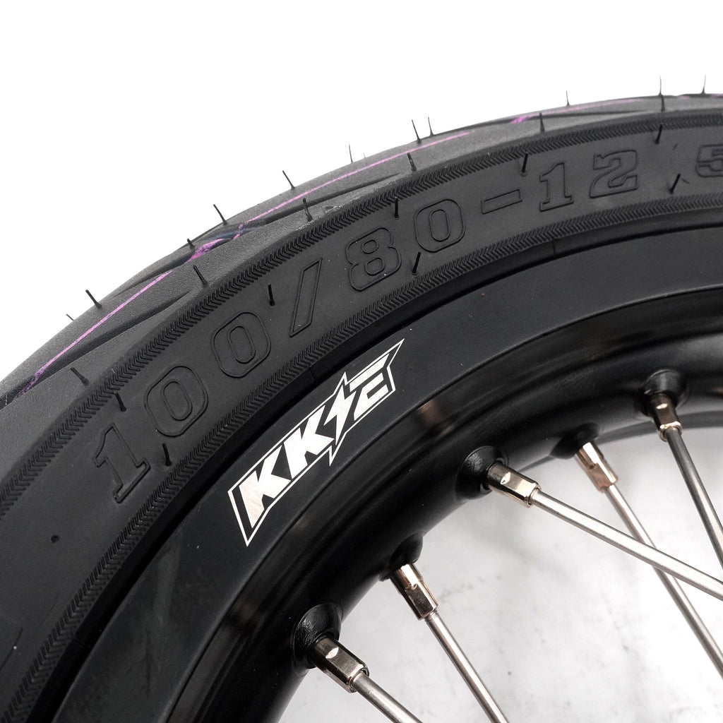 KKE 1.85*12'' & 2.15*12'' E-Bike Mini Wheels Kit with Tires Fit For Rawrr Mantis Mini 2024, Mini R/R17 2025-2026 Black KKE Racing
