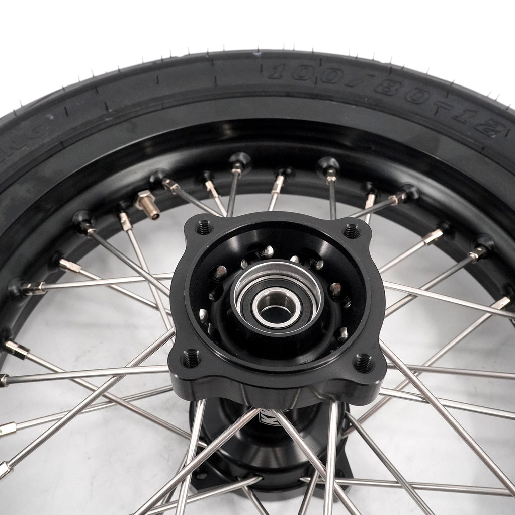 KKE 1.85*12'' & 2.15*12'' E-Bike Mini Wheels Kit with Tires Fit For Rawrr Mantis Mini 2024, Mini R/R17 2025-2026 Black KKE Racing