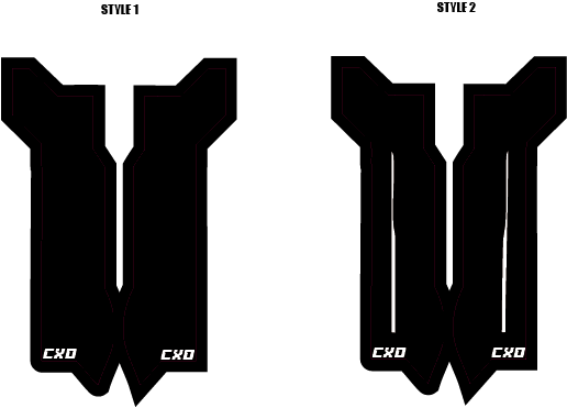 Eride Pro Fork Gaurd Decals - Riot Racing
