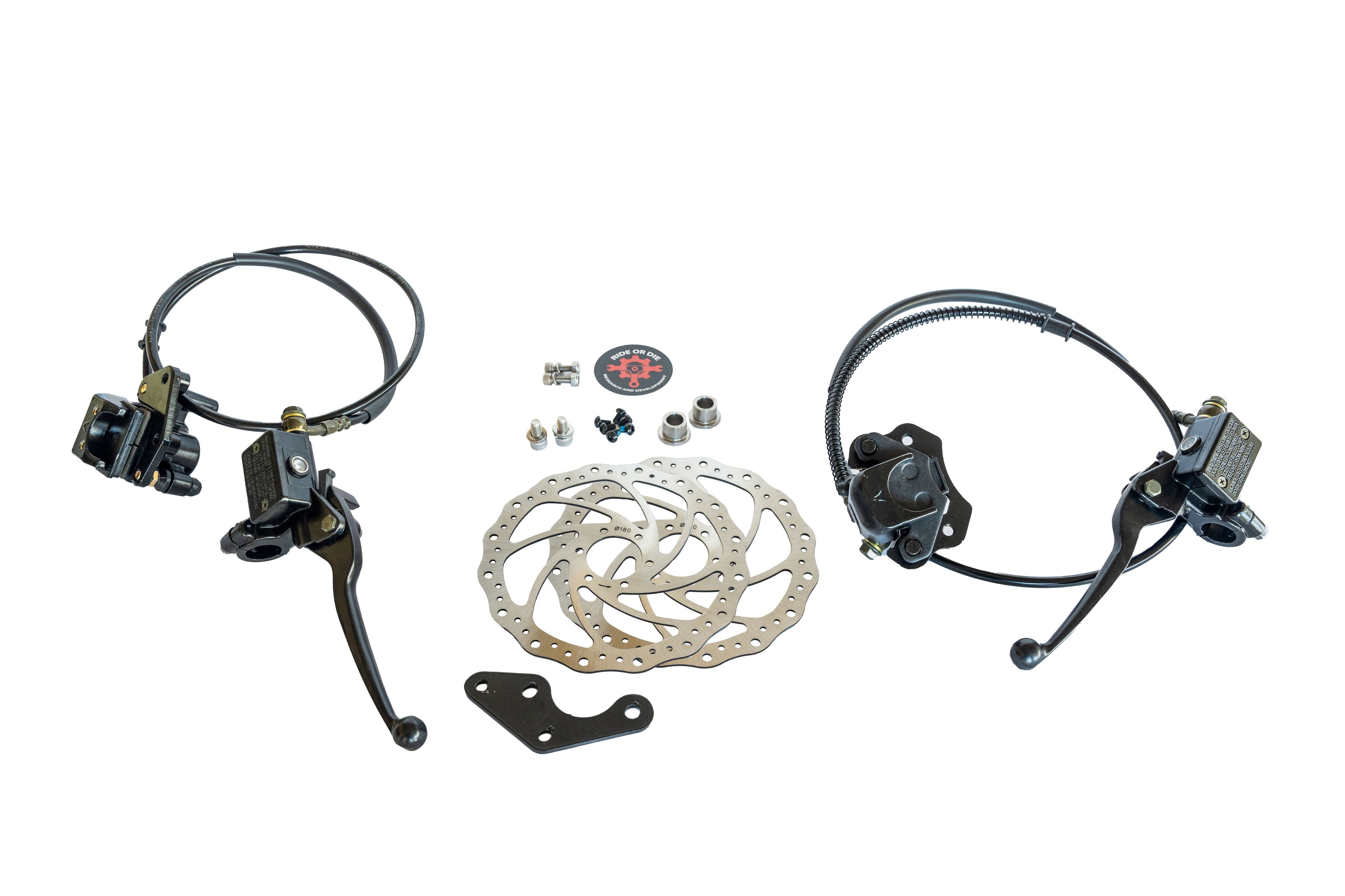 Front and Rear Hydraulic Brake Kit Ride or Die R&D