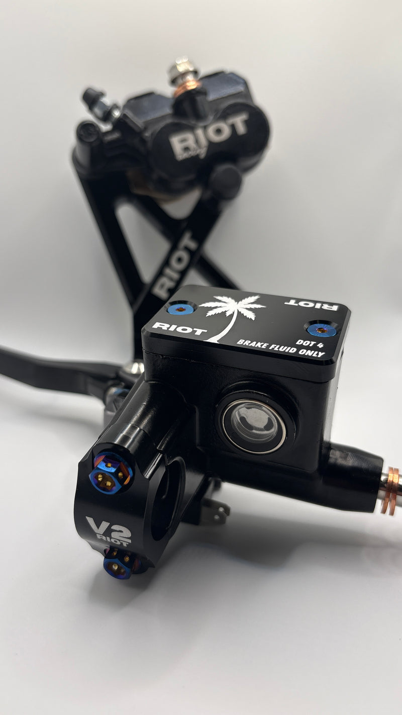 Riot V2 Brakes for Surron LBX, E-Ride, and Talaria XXX — Limited Five-Year Warranty — Riot Racing