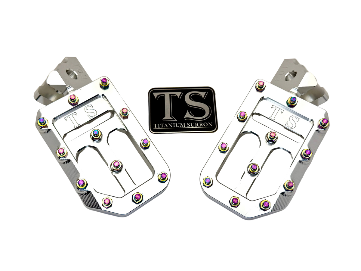 TS Custom Foot Pegs w/ Titanium Grips for Talaria and Altis Titanium Surron