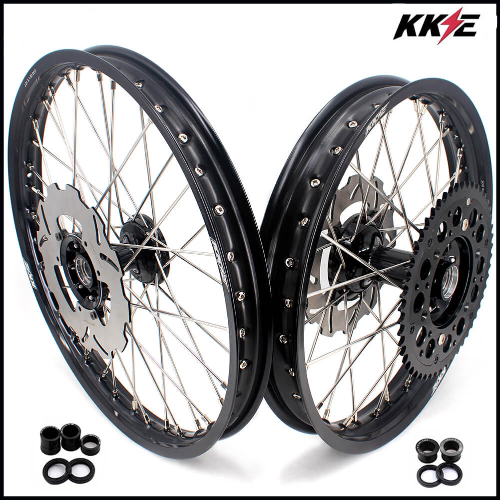 KKE 21" 19" MX Cast Dirt Bike Wheels Set For HONDA CRF250R 04-13 CRF450R 02-12 CR125R/250R 02-13 KKE Racing