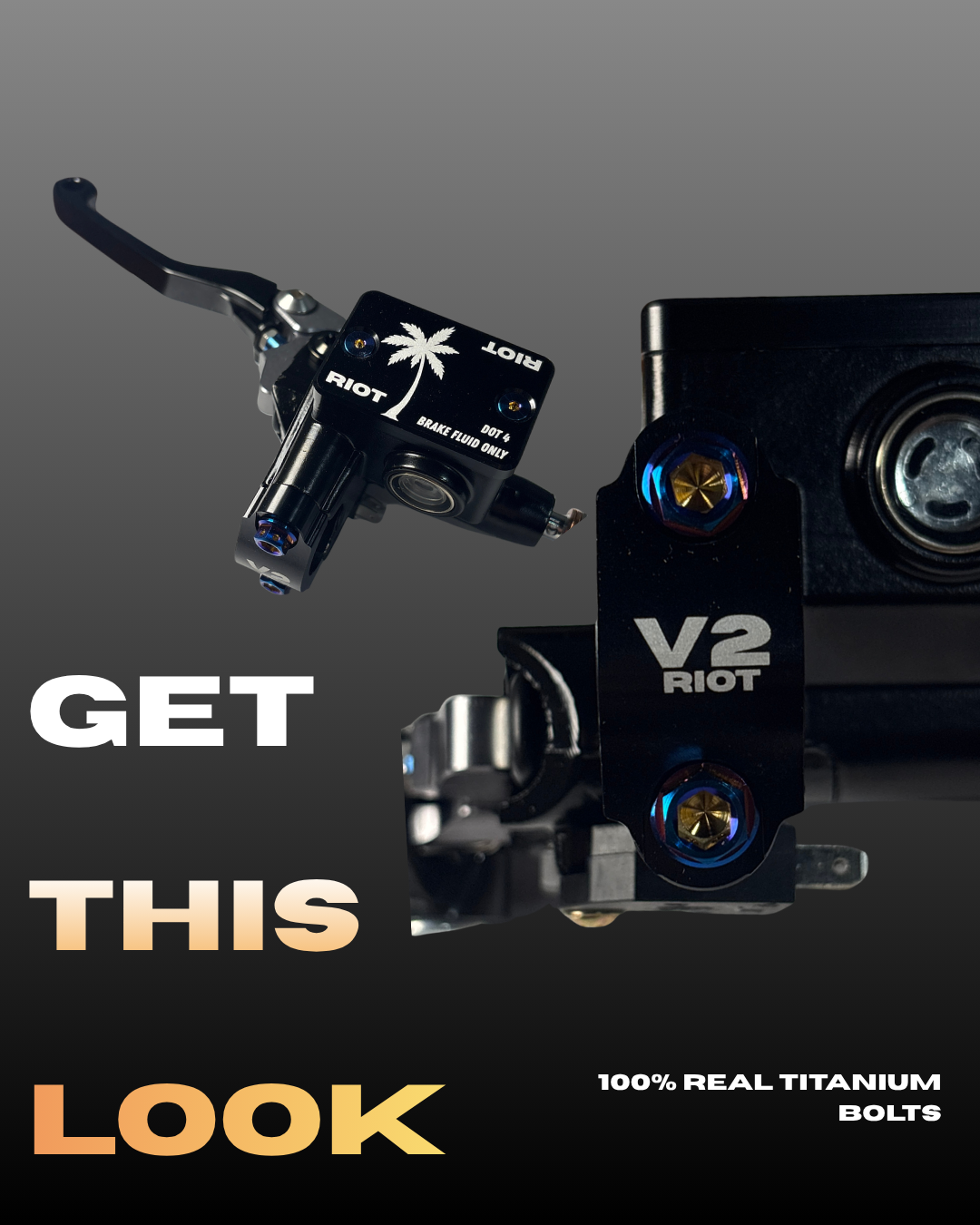 Master cylinder upgrade kit for black RiotRacing v1.5 master cylinder - Riot Racing