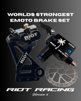 Riot V2 Brakes for Surron LBX, E-Ride, and Talaria XXX — Limited Five-Year Warranty — Riot Racing