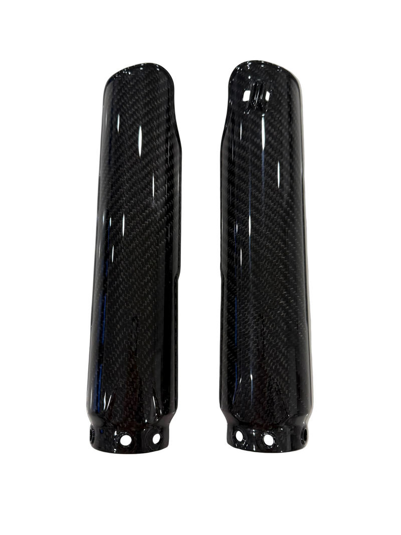 LBX Fork Guards Pair — Carbon Fiber Ghost Carbon