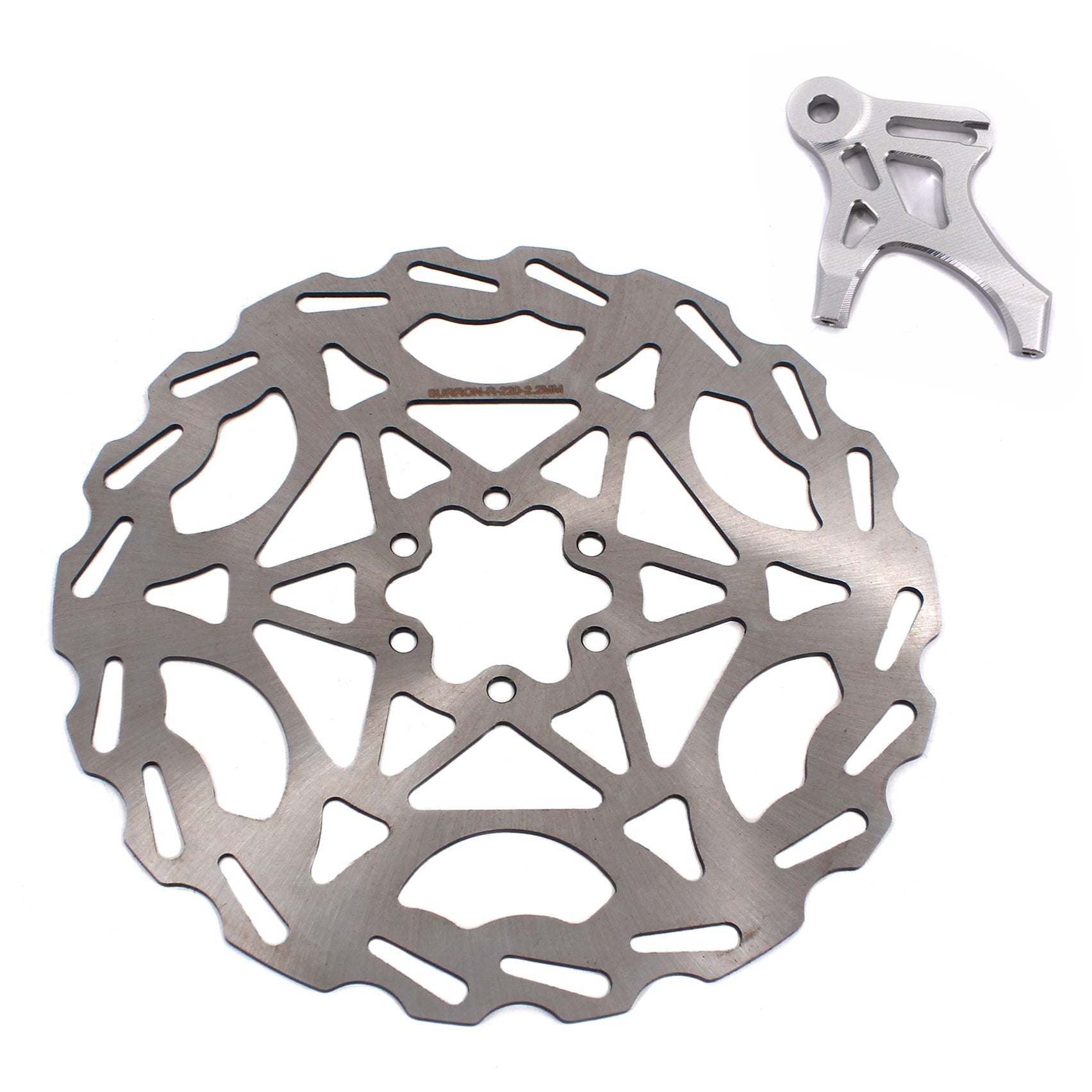KKE Rear 220MM Disc with Adapter For SurRon Light Bee X, Segway X160/X260, E-Ride Pro SS  (Collective) KKE Racing