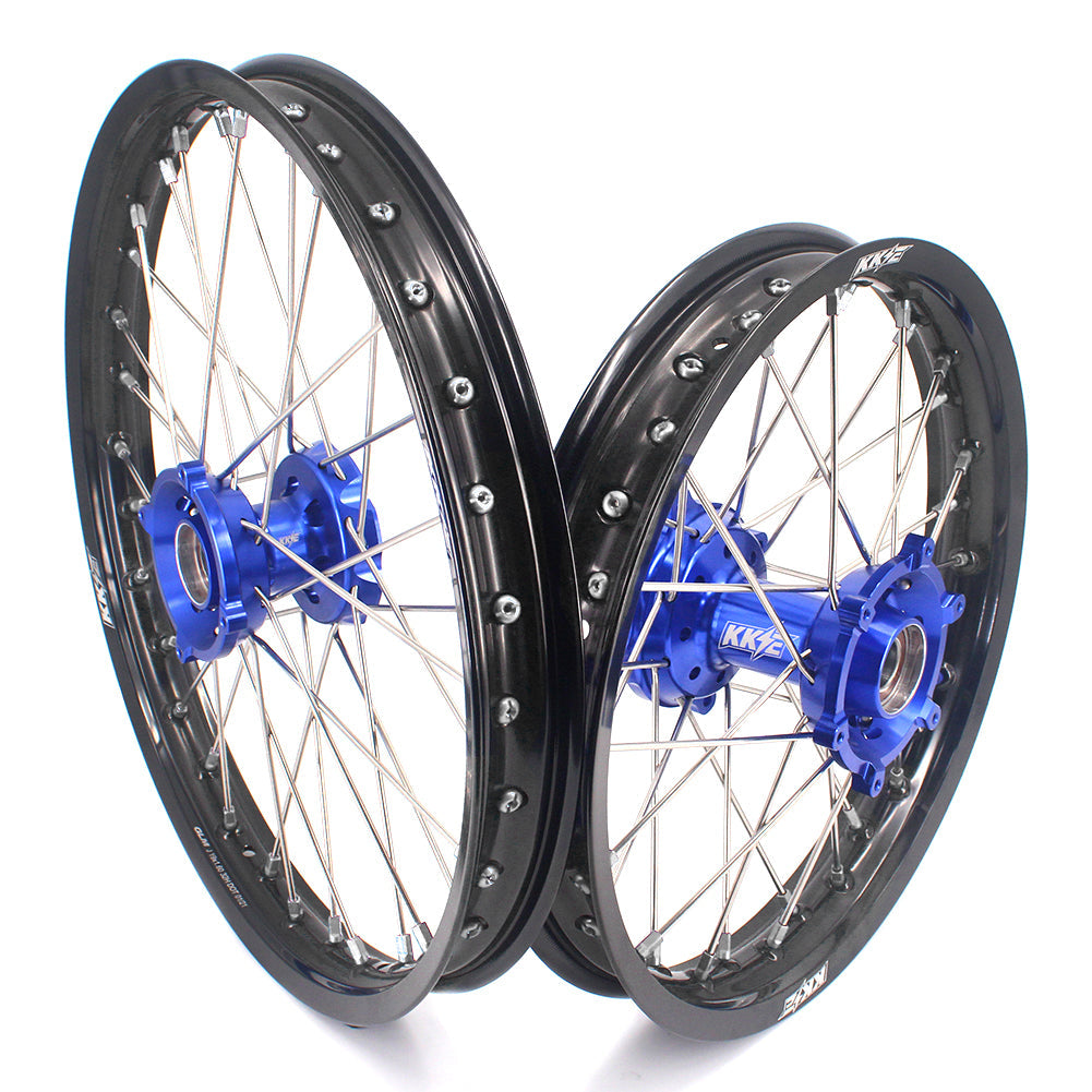 KKE 19" 16" CNC Big Kid's Wheels Rims Fit For Husqvarna TC85 Gas Gas MC85 2021-2024 Blue KKE Racing