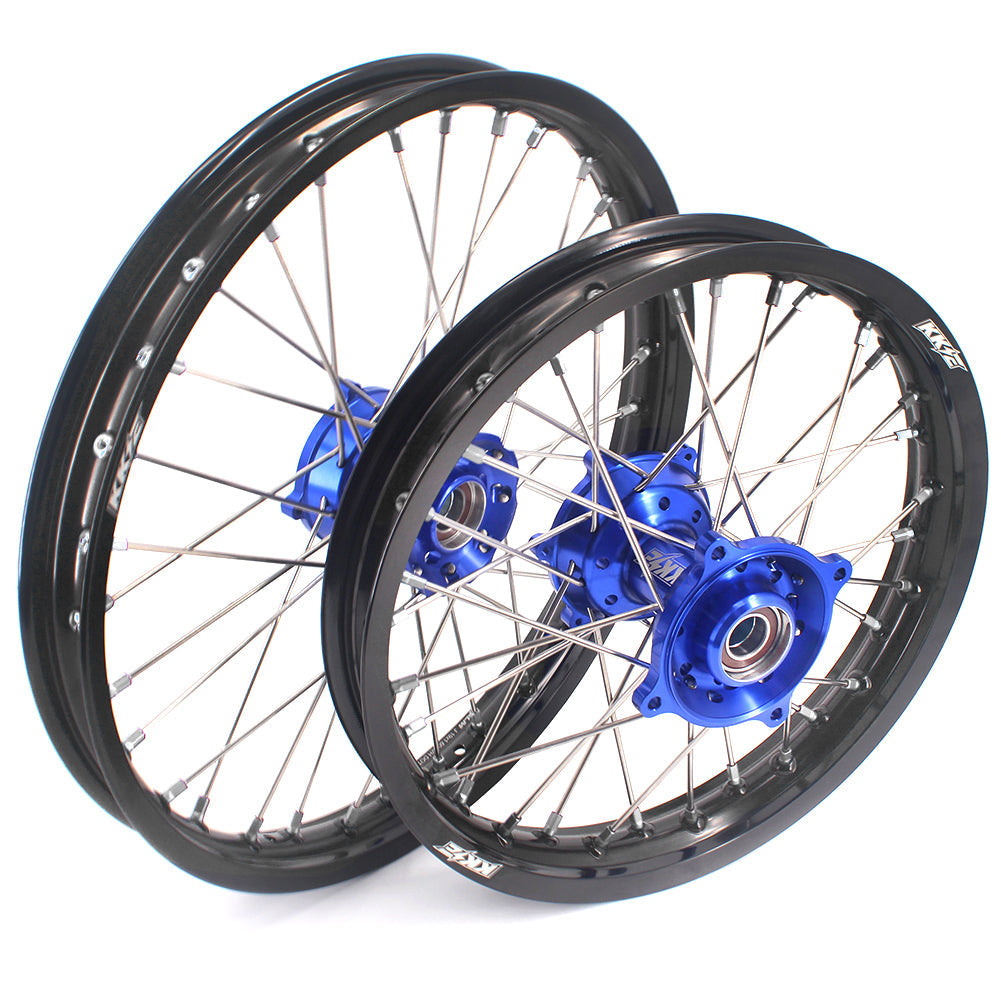 KKE 19" 16" CNC Big Kid's Wheels Rims Fit For Husqvarna TC85 Gas Gas MC85 2021-2024 Blue KKE Racing