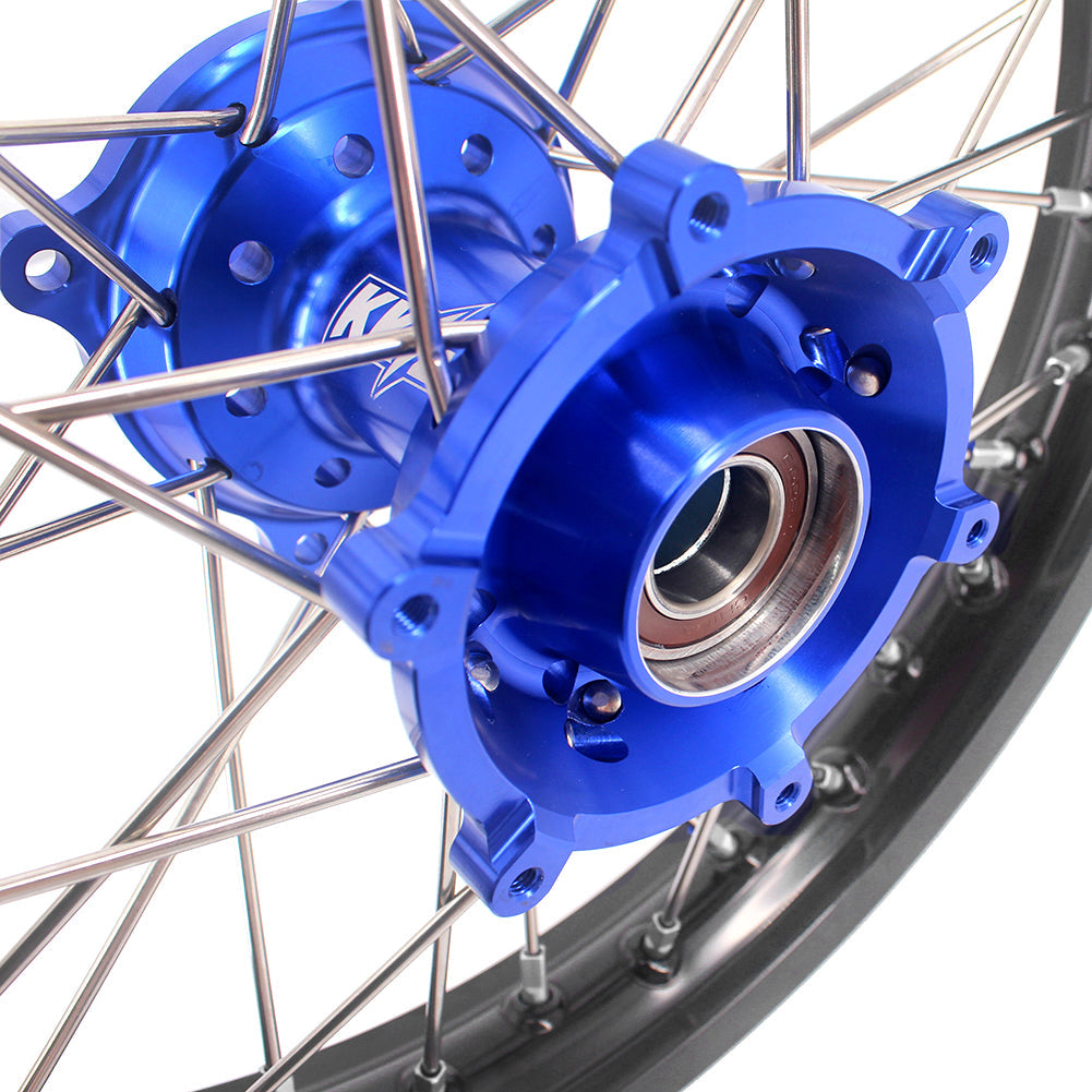 KKE 19" 16" CNC Big Kid's Wheels Rims Fit For Husqvarna TC85 Gas Gas MC85 2021-2024 Blue KKE Racing
