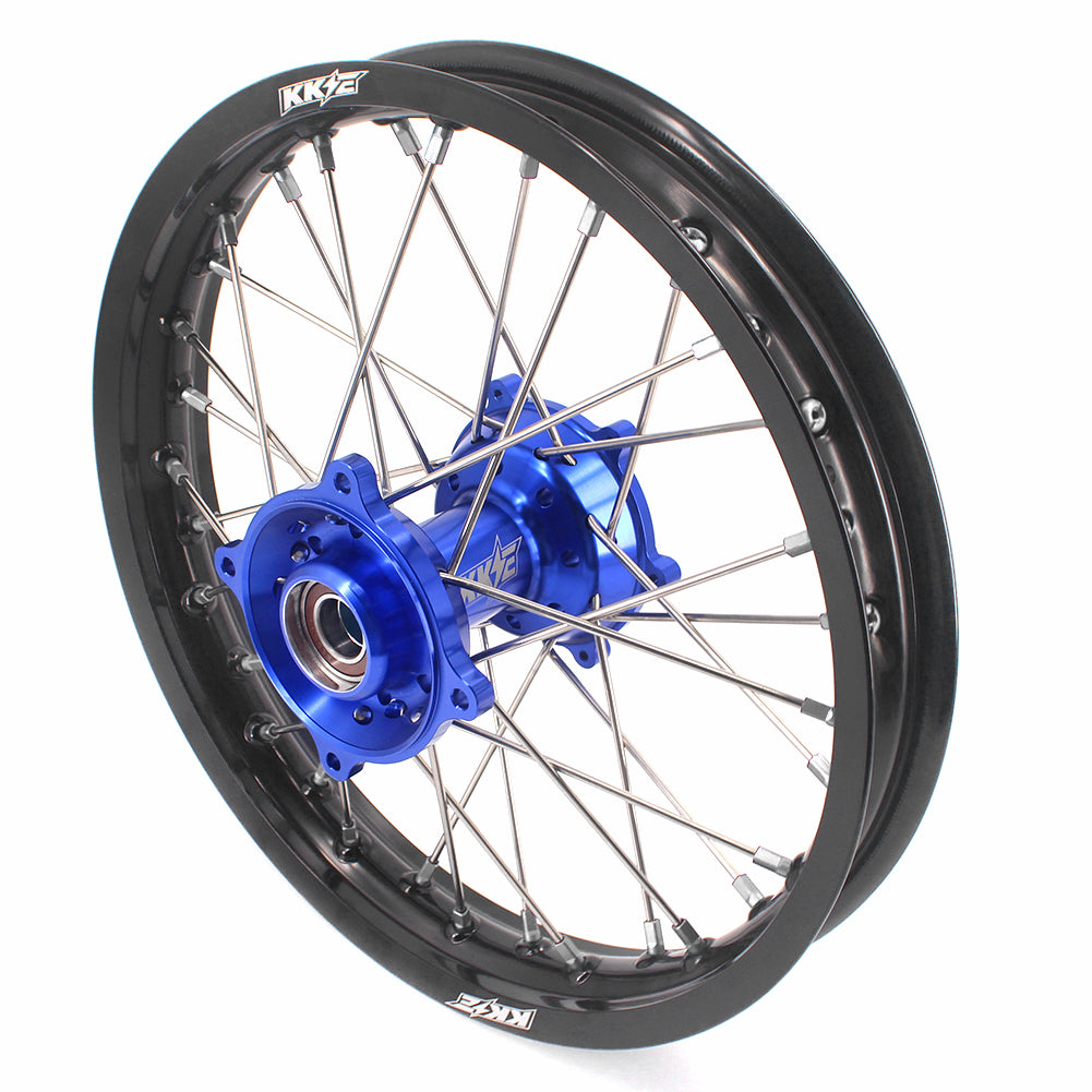 KKE 19" 16" CNC Big Kid's Wheels Rims Fit For Husqvarna TC85 Gas Gas MC85 2021-2024 Blue KKE Racing