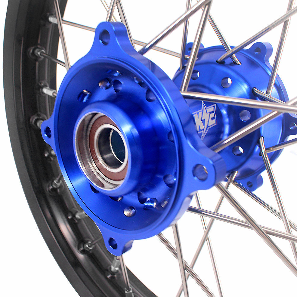 KKE 19" 16" CNC Big Kid's Wheels Rims Fit For Husqvarna TC85 Gas Gas MC85 2021-2024 Blue KKE Racing