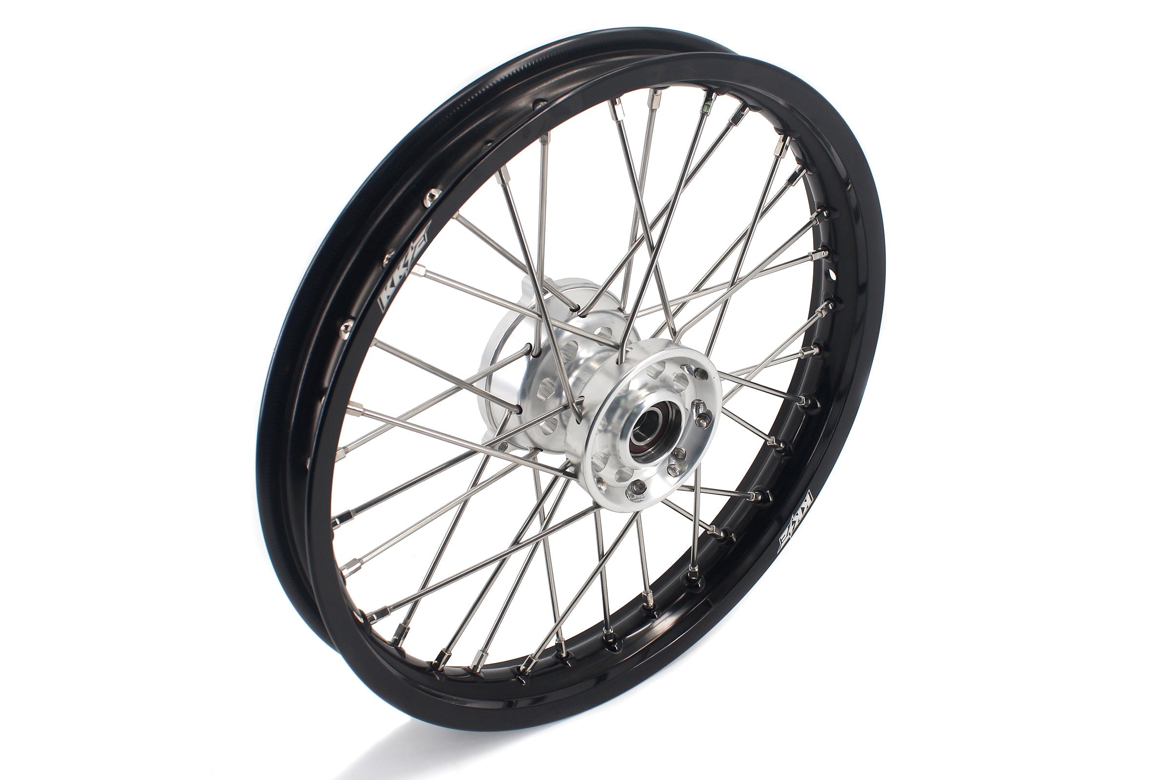KKE 14 & 12 Small Kid's Wheels Rims Set for KTM 65 SX 2002-2024 GASGAS MC65 2021-2024 Silver&Black KKE Racing