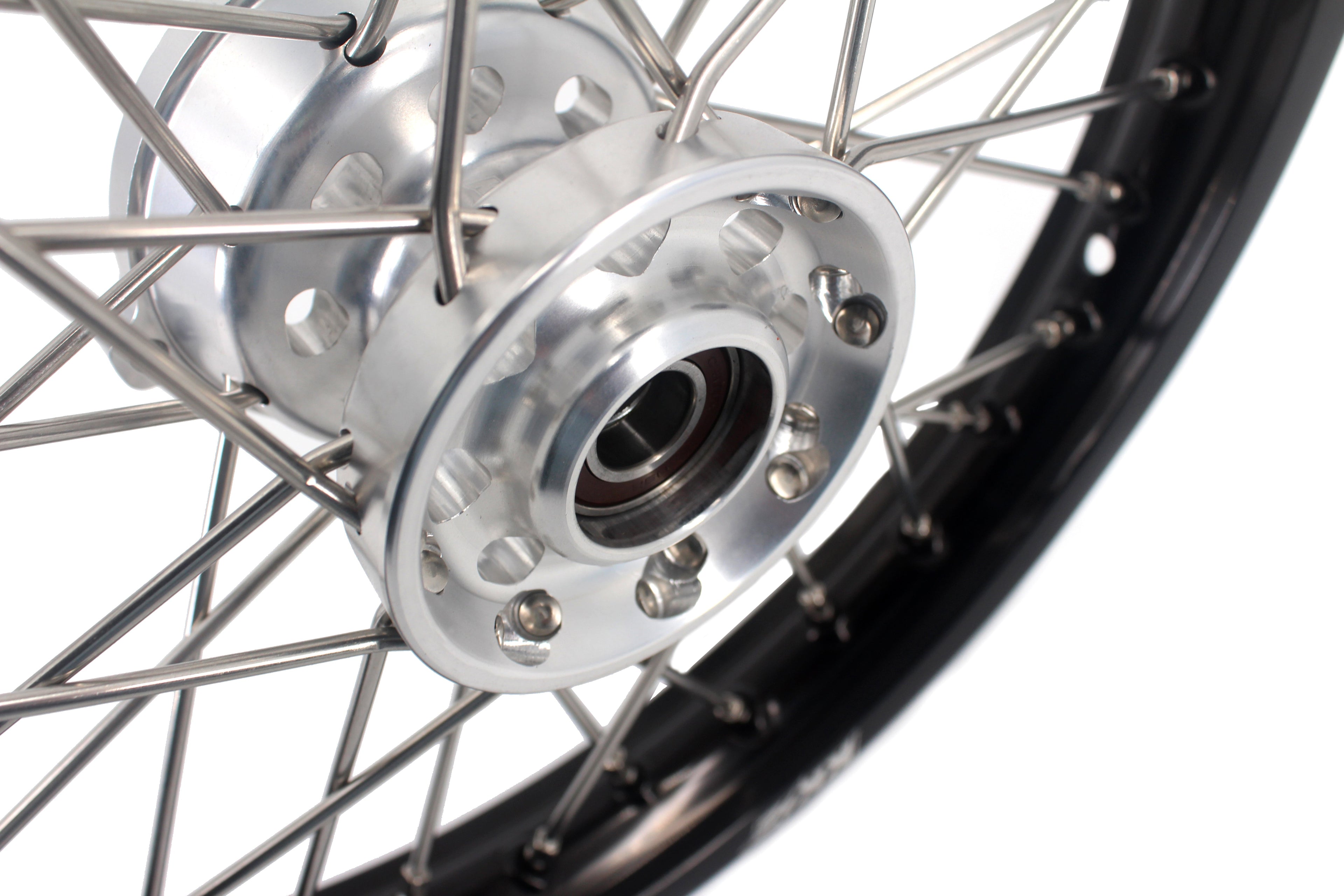 KKE 14 & 12 Small Kid's Wheels Rims Set for KTM 65 SX 2002-2024 GASGAS MC65 2021-2024 Silver&Black KKE Racing
