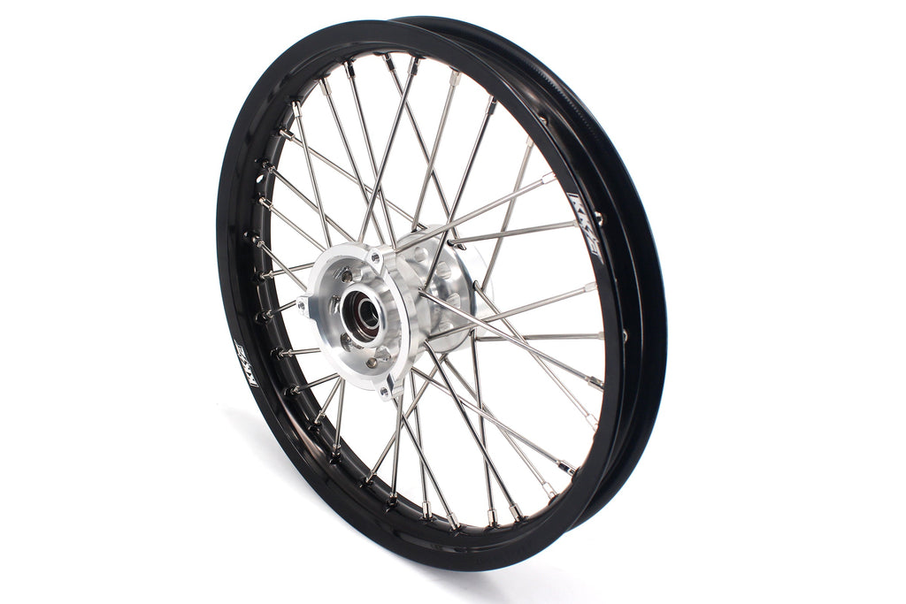 KKE 14 & 12 Small Kid's Wheels Rims Set for KTM 65 SX 2002-2024 GASGAS MC65 2021-2024 Silver&Black KKE Racing