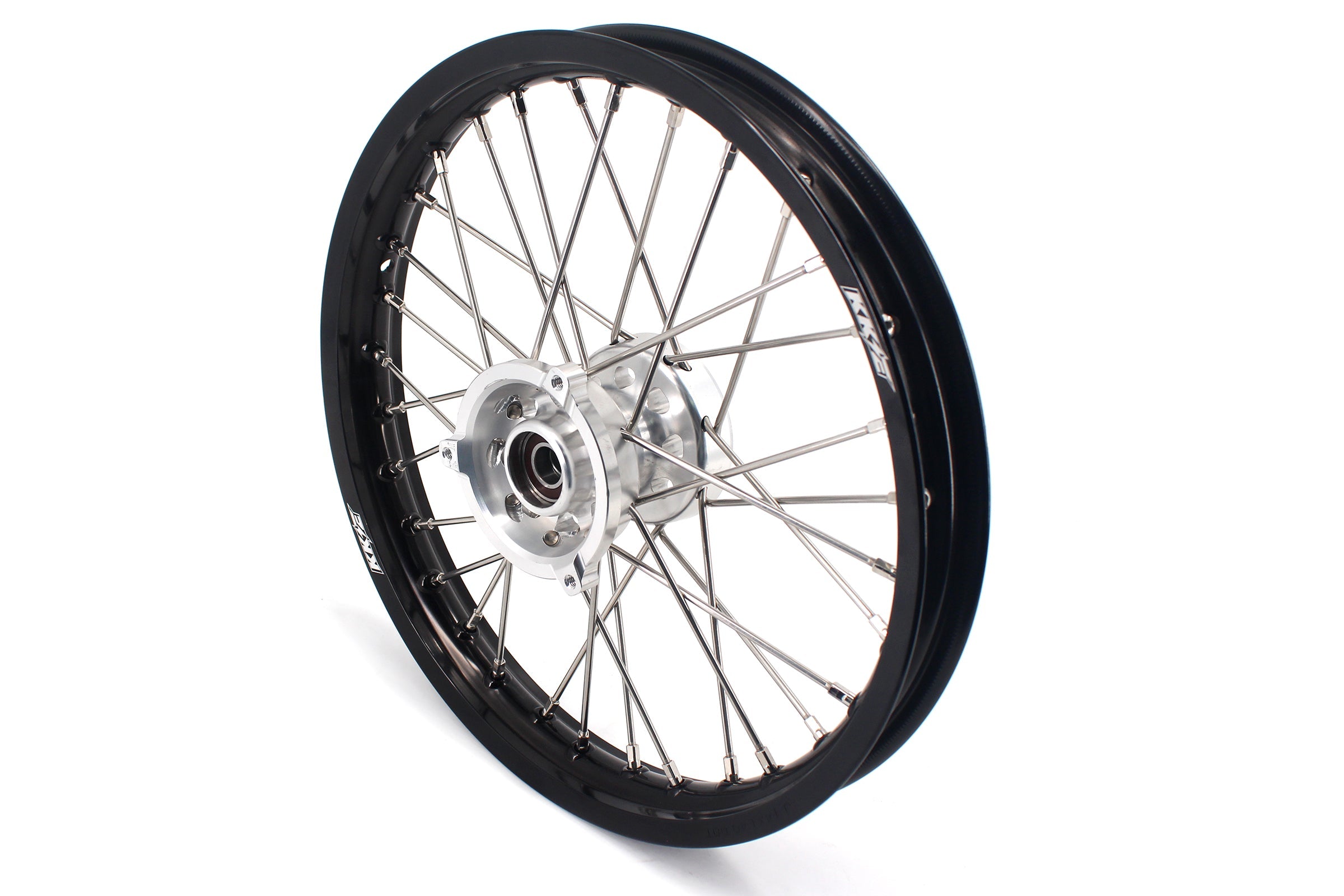 KKE 14 & 12 Small Kid's Wheels Rims Set for KTM 65 SX 2002-2024 GASGAS MC65 2021-2024 Silver&Black KKE Racing