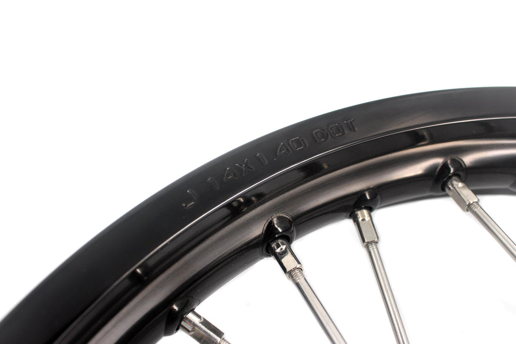 KKE 14 & 12 Small Kid's Wheels Rims Set for KTM 65 SX 2002-2024 GASGAS MC65 2021-2024 Silver&Black KKE Racing