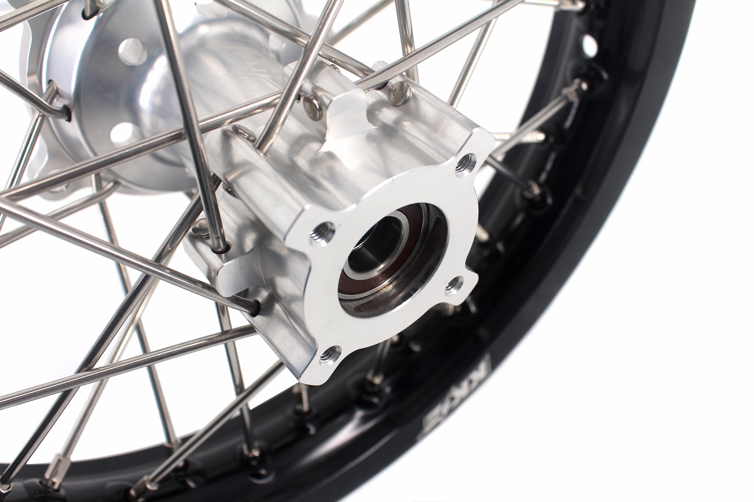 KKE 14 & 12 Small Kid's Wheels Rims Set for KTM 65 SX 2002-2024 GASGAS MC65 2021-2024 Silver&Black KKE Racing