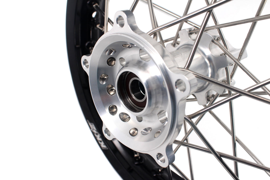 KKE 14 & 12 Small Kid's Wheels Rims Set for KTM 65 SX 2002-2024 GASGAS MC65 2021-2024 Silver&Black KKE Racing