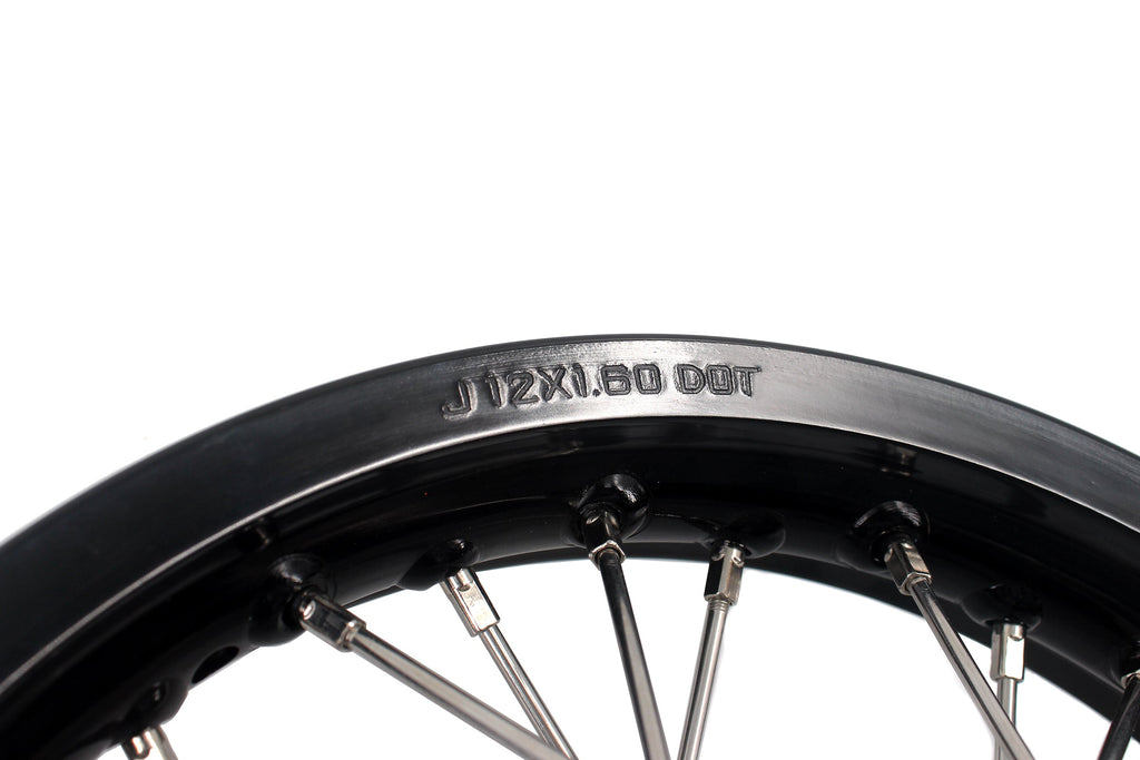 KKE 14 & 12 Small Kid's Wheels Rims Set for KTM 65 SX 2002-2024 GASGAS MC65 2021-2024 Silver&Black KKE Racing