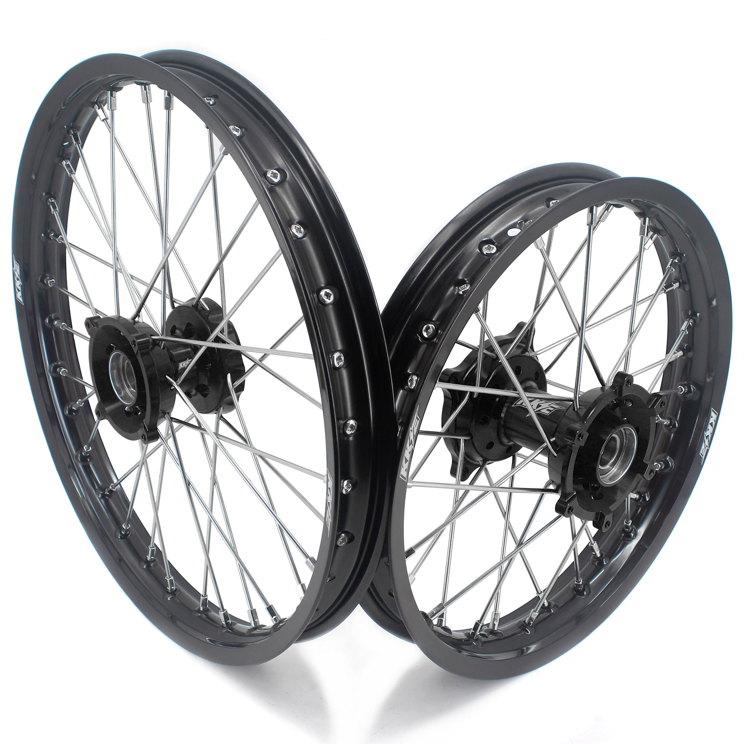 KKE Factory Size Small Kid's Wheels 17" 14" GLM Rims For KTM SX 85 2021-2024 Husky TC85 GASGAS MC85 Black Hub KKE Racing