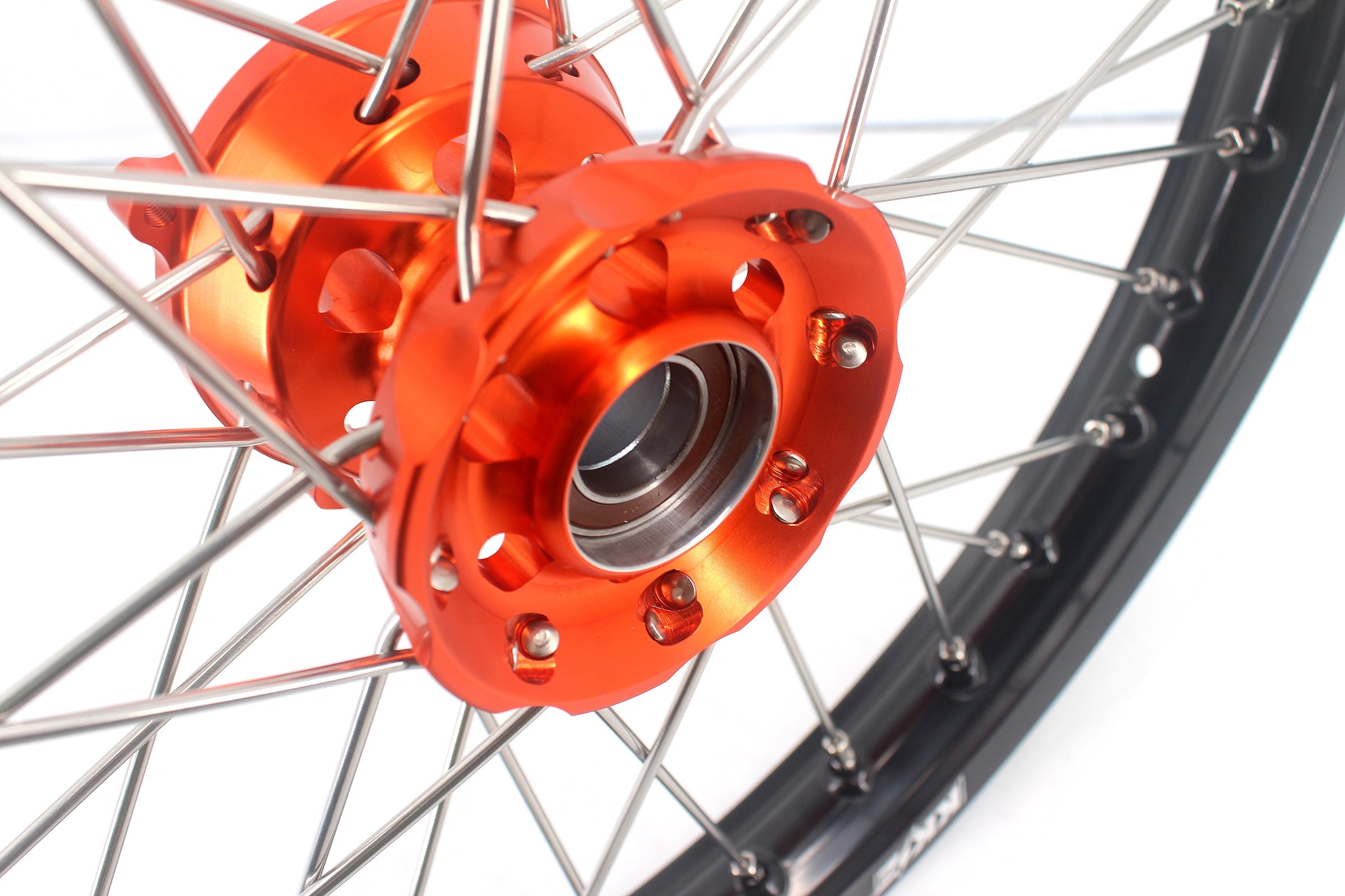 KKE 17"*1.4/14"*1.6 Kid's Big Wheels Rims Fit KTM SX 85 2021-2024 Orange Hub KKE Racing