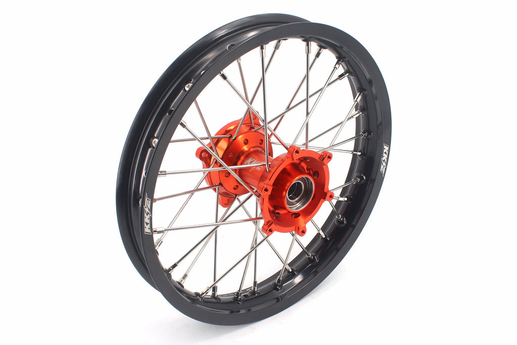 KKE 17"*1.4/14"*1.6 Kid's Big Wheels Rims Fit KTM SX 85 2021-2024 Orange Hub KKE Racing