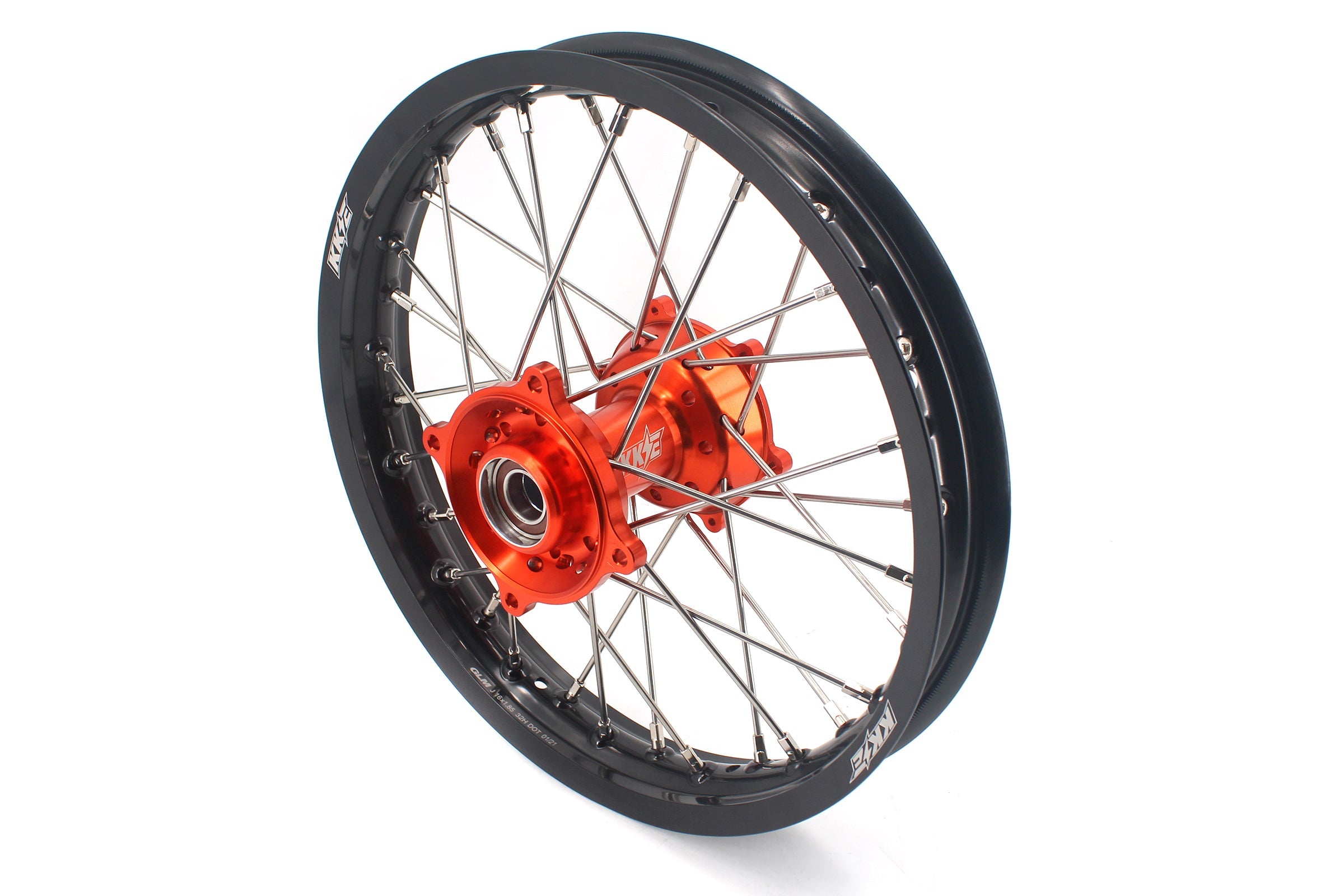 KKE 17"*1.4/14"*1.6 Kid's Big Wheels Rims Fit KTM SX 85 2021-2024 Orange Hub KKE Racing