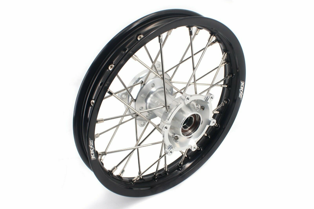 KKE 17"*1.4/14"*1.6 Kids Small Spoked Wheels GLM Rims For KTM SX85 2021-2024 Silver Hub KKE Racing
