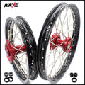 KKE 17 & 14 Kids Wheels for Honda CR80R CR80RB 1993-2002 CR85R CR85RB 2003-2008 Red Hub KKE Racing