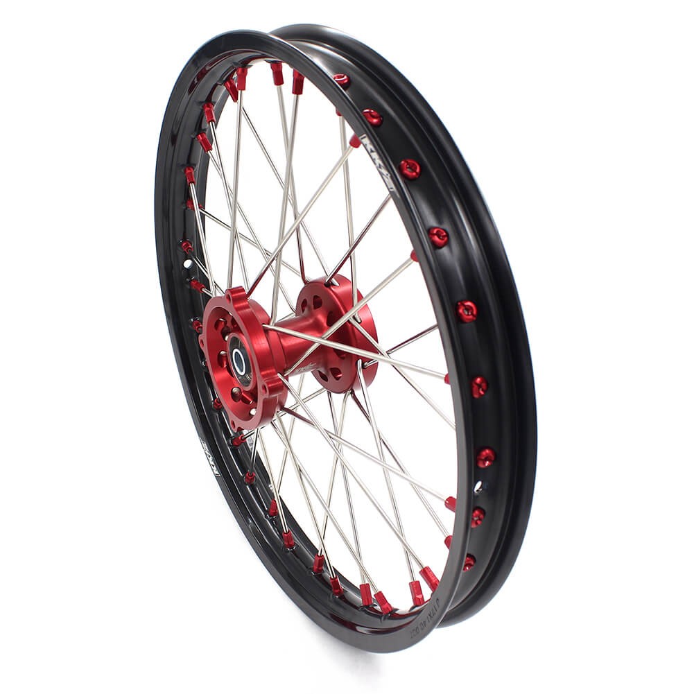 KKE 17 & 14 Kids Wheels Rims For HONDA CRF150R CRF150RB 2007-2025 Red Alloy Nipple KKE Racing