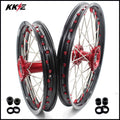 KKE 17 & 14 Kids Wheels Rims For HONDA CRF150R CRF150RB 2007-2025 Red Alloy Nipple KKE Racing