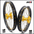 KKE 19 & 16 RM80 RM85 1993-2026 Kids Wheels for Suzuki Gold Nipple KKE Racing